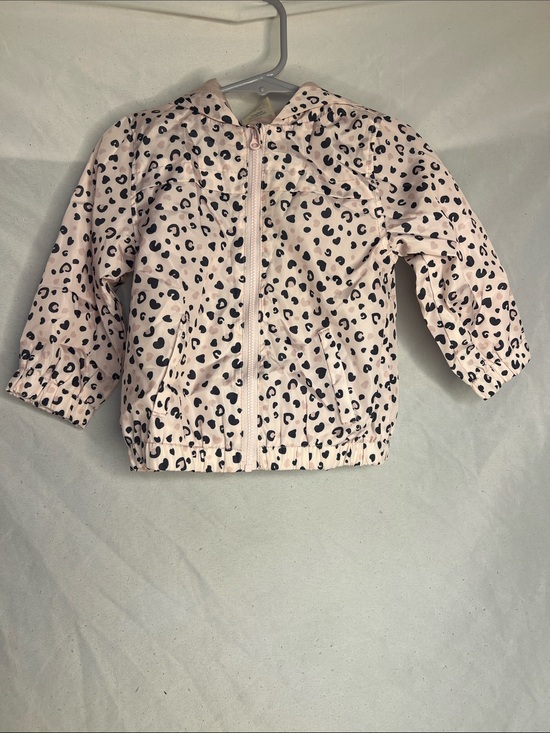 First Impressions Other - First Impressions Pink Hooded Raincoat with Black Spot Print